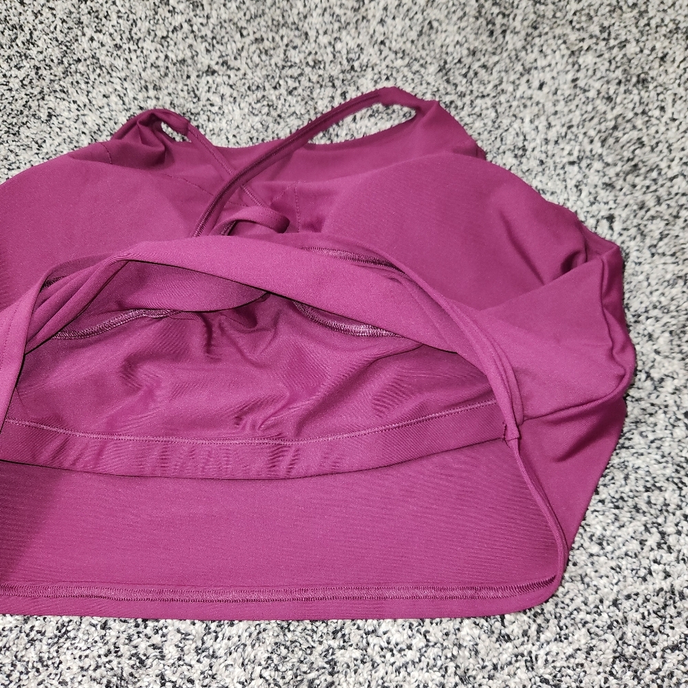 Old Navy Active Sports Bra Powersoft Light Support Built In Bra Purple/wine XXL - Picture 7 of 10